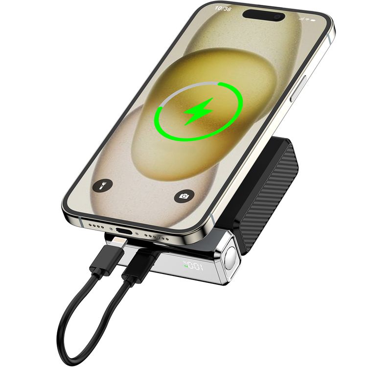 Porodo Chromevolt 10000mAh Power Bank with LED Digital Display, 35W PD Type-C & Lightning Outputs, 22.5W QC USB-A Output, Fast Charging Technology - Black