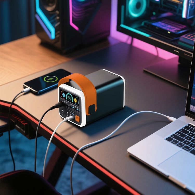 Porodo Cappadoc 60000mAh Multi-Port Power Bank with PD45W USB-C Output, Efficient Heat Dissipation, Fast Charging, 6 Output Ports, TFT Display, Built-In Safeguards - Black