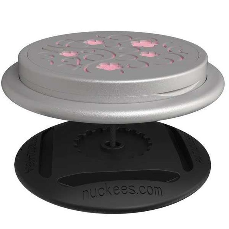 Nuckees Aroma Classic Stand and Grip with Essential Oil Diffuser System & Snug-hug Technology Compatible for Smartphones & Tablets - 4-way Locking Stand - Vines Tangerine