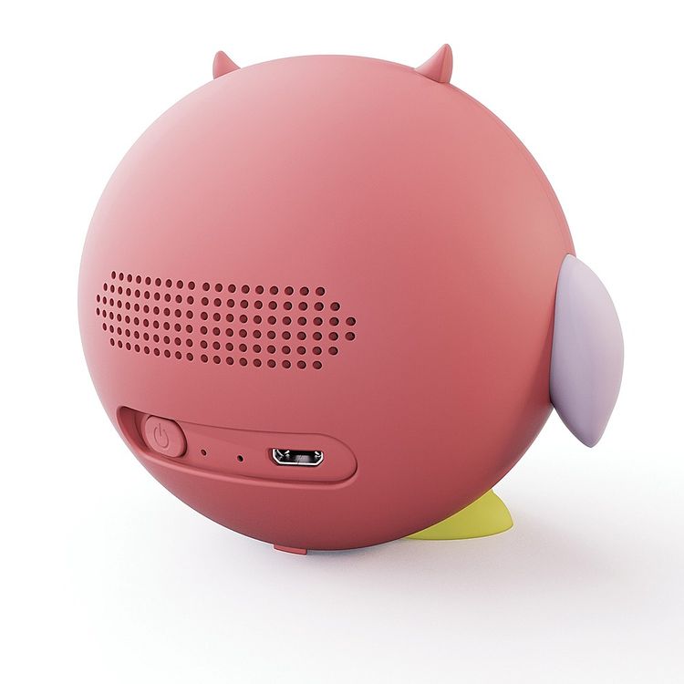 Planet Buddies Cute Little Owl Portable Wireless Bluetooth Speaker w/ Built-in Microphone - Hands-free Calling - 4-Hours Playtime - Multi Speaker Pairing - Unique Design - Pink