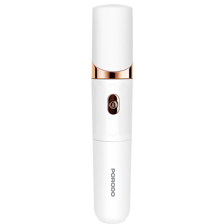 Porodo Lifestyle 2-in-1 Electric Razor for Face & Body with Protective Cap, Built-in LED Light, 11000 RPM Motor Speed, 2 Hours Charging Time, 1.5 Hours Working Time, 350mAh Battery Capacity, USB-C Charging Port, USB-A to USB-C Charging Cable, Cleaning Brush - White 