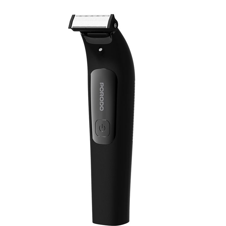 Porodo Shapetrim Dual-Blade Trimmer with Wet & Dry Shaving, 600mAh Battery, Secure Travel Lock, 5W Rated Power, 1, 2, 3 & 4mm Combs Included, 2 Hours Working Time, USB-C Fast Charging - Black