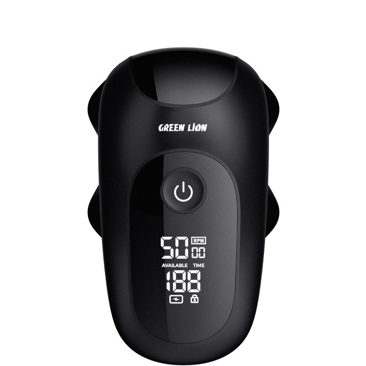 Green Lion Rotary Shaver, Wet & Dry Use, 5-in-1 Grooming Kit, Powerful DC 260 Motor, 2 Speed Levels, Sharp Pivoting Blades, 2 Hours Cordless Use, Waterproof, SkinSafe Technology, 360° Floating Heads Trimmer - Black