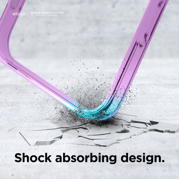 Elago Hybrid Case Compatible with iPhone 12 Mini (5.4")Ultimate Protection, Raised Bezel,Supports Wireless Charge,Anti-Yellowing, Shock Absorbing Design,Scratch Resistant-Lavender