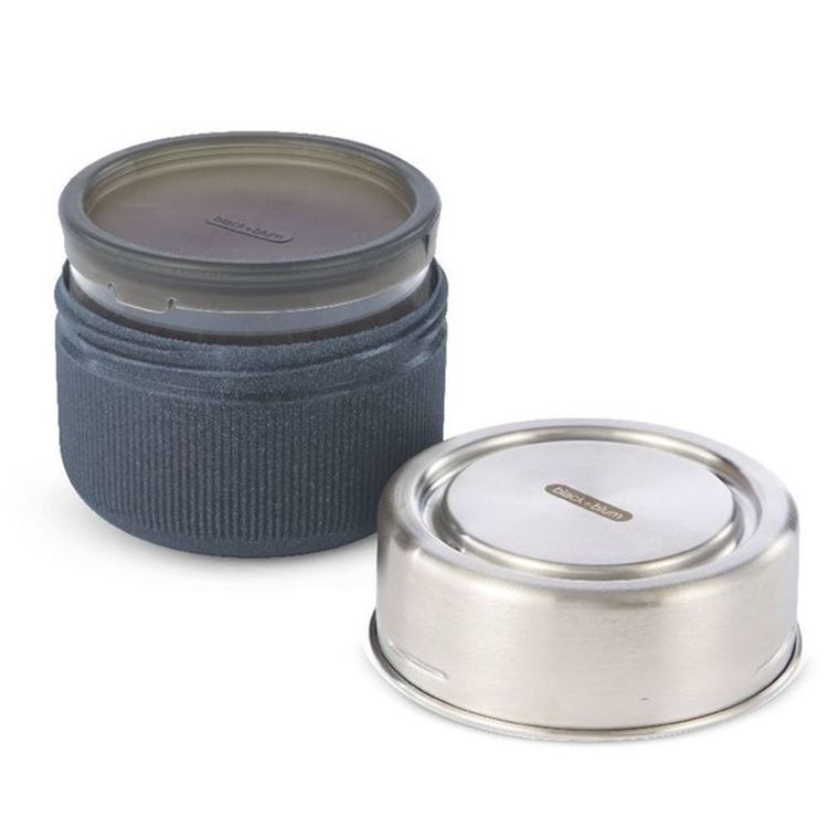 Black And Blum Glass Lunch Pot Slate (Large) - Silver
