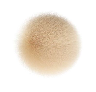 Nuckees Pom Stand and Grip with Finest Furs & Snug-hug Technology Compatible for Smartphones & Tablets - Ultra-luxe Design Kickstand - 360° Viewing - 4-way Locking Stand - Beige