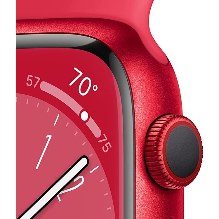 Apple watch series 8 (GPS + Cellular) - Red Aluminum Case, Red Sport Band - 45 MM