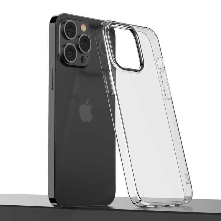 Comma Hard Jacket Anti-Bacterial Phone Case for iPhone 13 Pro Max (6.7") Anti-Scratch, Shock & Drop Protection Back Cover - Crystal Clear