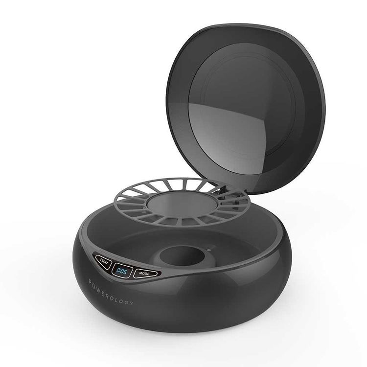 Powerology Universal UV Sanitiser Box with Wireless Charging 15W - Black	