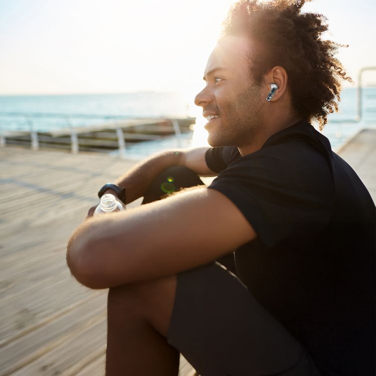 Porodo Soundtec Popwave True Wireless Earbuds with Up to 4 Hours of Playtime, 10m Transmission Distance, Bluetooth Version 5.4, 360° Omnidirectional Microphone - White