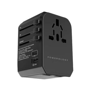 Powerology Universal Multi-Port Travel Charger with 45W P...