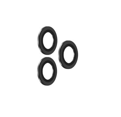 Devia Gemstone Lens Protector ( 3pcs ) Compatible for iPhone 12 Pro (6.1") 9H Seamless Absorption, 360 Protection Lens, Aluminum Alloy + Tempered Glass Lens Protector - Gray