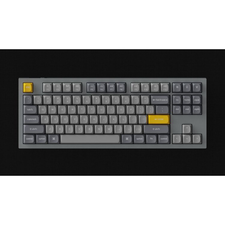 كي كرون Q3 QMK لوحة مفاتيح ميكانيكية Gateron G-PRO قابلة للتبديل السريع مخصصة مع مفتاح أحمر و RGB - رمادي فلكي