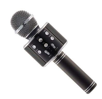 مكبر صوت هاي فاي بميكروفون لاسلكي من بورودو WS-858، ميكروفون كاريوكي محمول بتقنية البلوتوث، جهاز تشغيل مكبر الصوت للأطفال والكبار وحفلات KTV المنزلية المتوافقة مع أجهزة Android وiPhone - أسود