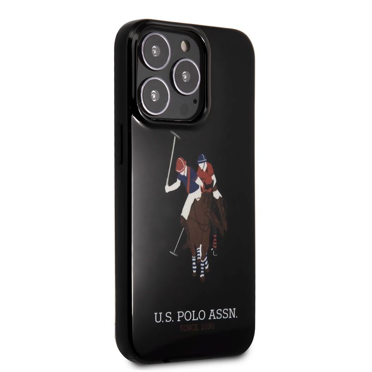 US Polo Assn Full TPU DH Color Logo Case for iPhone 13 Pro ( 6.1 ) - Black
