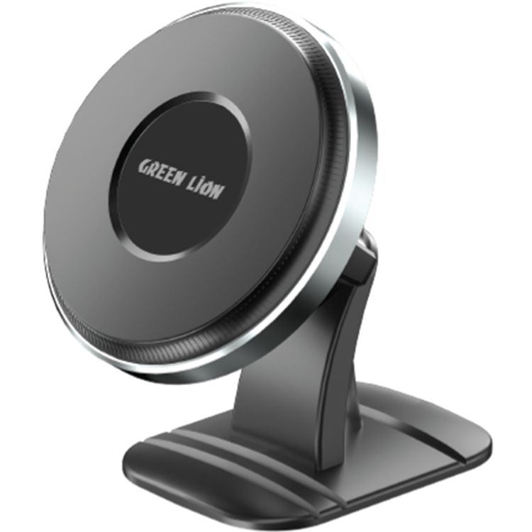 Green Lion 2in1 Magflex Wireless Car Charger, Fast Charge, MagSafe Compatible, Strong 3M Glue, Easy Installation, Power Delivery Up to 15W, Type-C Connector Port,  360° Rotation - Black