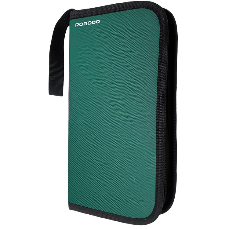 Porodo 16-in-1  Portable Nail Clipper Set for Manicure and Pedicure with High-Precision Tools, Portable and Lightweight, Multi-Use Functionality, Ergonomic Design - Green