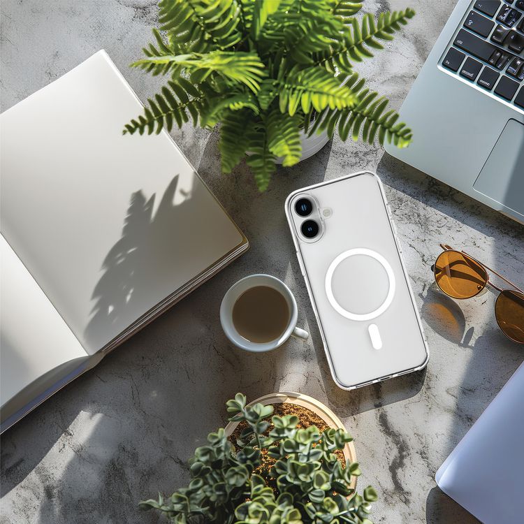 Levelo MagSafe Clara Clear Case for iPhone 16 Plus with Clearview Technology & 3H Scratch Resistance - Clear