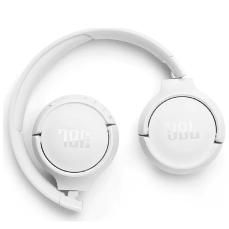 JBL Tune 520BT Wireless On-Ear Headphone with Multi-point Connections, Comfortable & Foldable Design, JBL Pure Bass Sound, Fast Charge, Voice Aware Technology - White