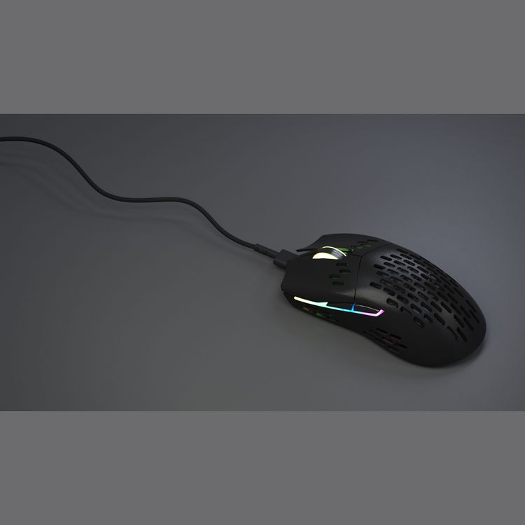 Keychron M1 Optical Wired Gaming Mouse PMW3389 Sensor 16,000 DPI, 68g Ultra-Lightweight, On-Board Memory, RGB Backlit, PC / Mac- Black