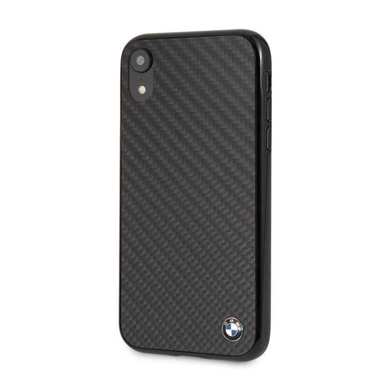 BMW Real Carbon Fiber TPU Hybrid Case Compatible with iPhone Xr - Black