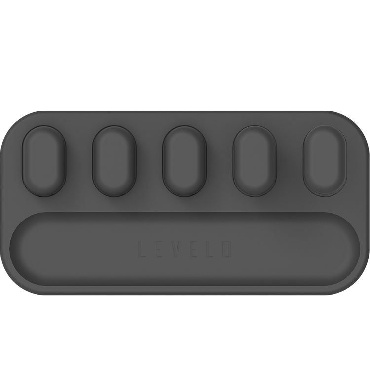 Levelo Livia Detachable Magnetic Cable Management with 5 Magnetic Heads, Lightweight & Compact Design, Tangle-Free, Strong Hold with N52 Magnet, Easy to Install - Black