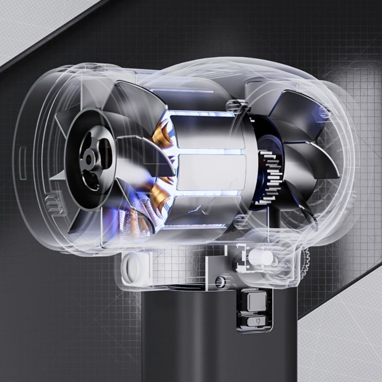 Green Lion Storm Max Portable Air Blower with Booster, Diffuser & Extension Nozzles, 4000mAh Battery, Up to 80 Minutes Working Time, 750W Power, Ergonomic Silicone Grip, Built-in LED Light, Variable Rotary Gear - Black