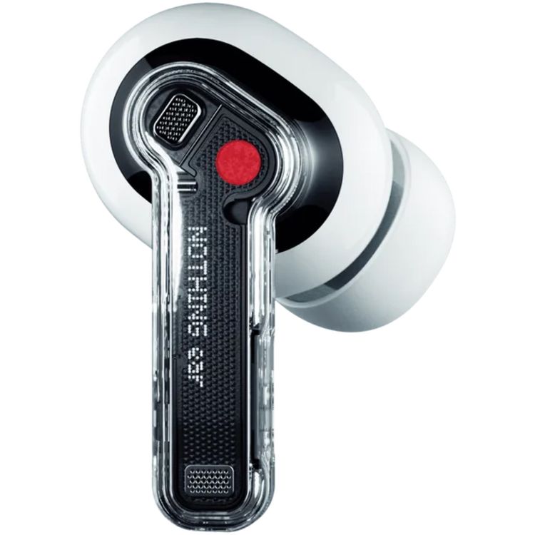 Nothing Wireless Earphone, 49h Playback, BT 5.3, Low Lag, ANC, Wear Detection, Voice Control, Dual Connection, Pinch Control, Clear Voice Technology Supported - White
