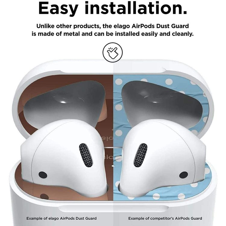 واقي الغبار Elago Dust Guard لأجهزة Apple Airpods (مجموعتان) - ذهبي وردي