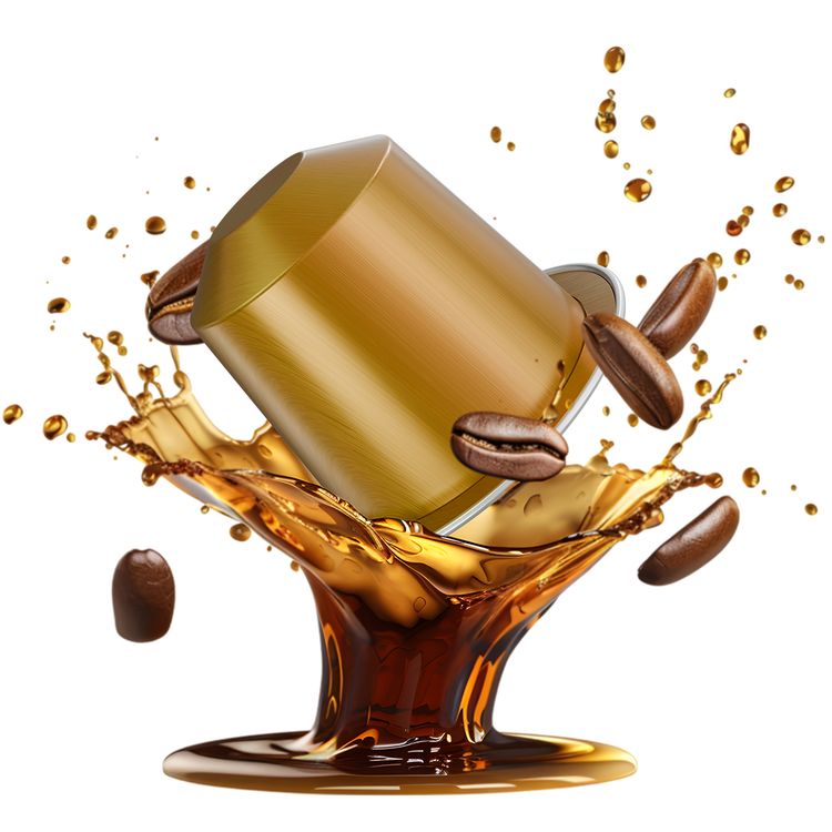 LePresso Aluminum Capsules for Nespresso, Costa Rica Origin, Caramel & Dark Chocolate Flavor Notes, 100% Arabica, Medium Roast Level, 10 Capsules per Pack - Gold