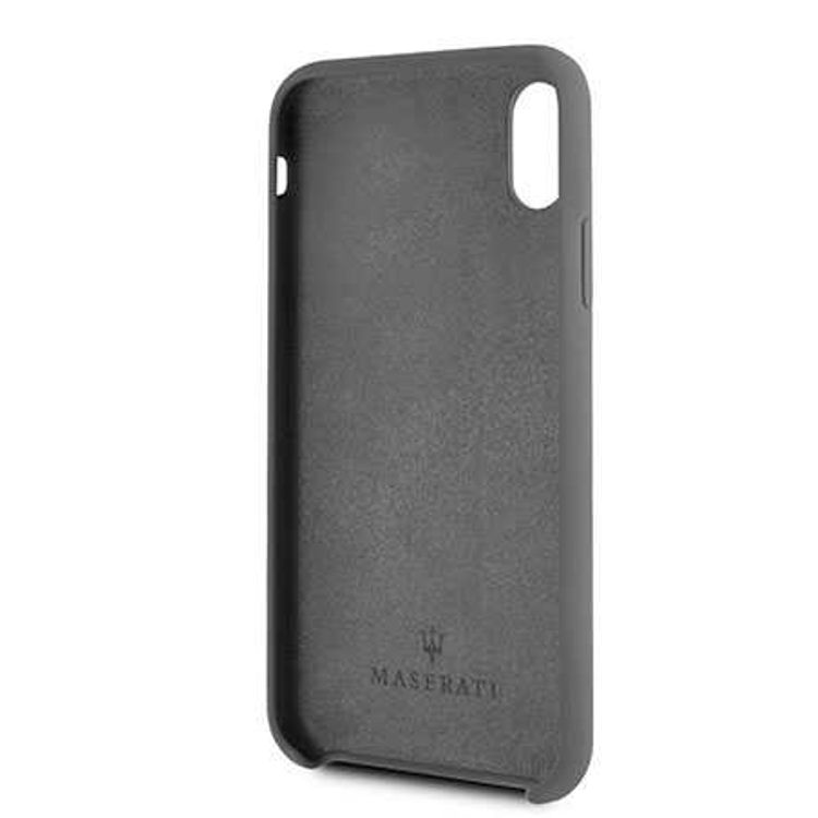 CG MOBILE Maserati Silicone Hard Phone Case Compatible for Apple iPhone X Officially Licensed  - Gray