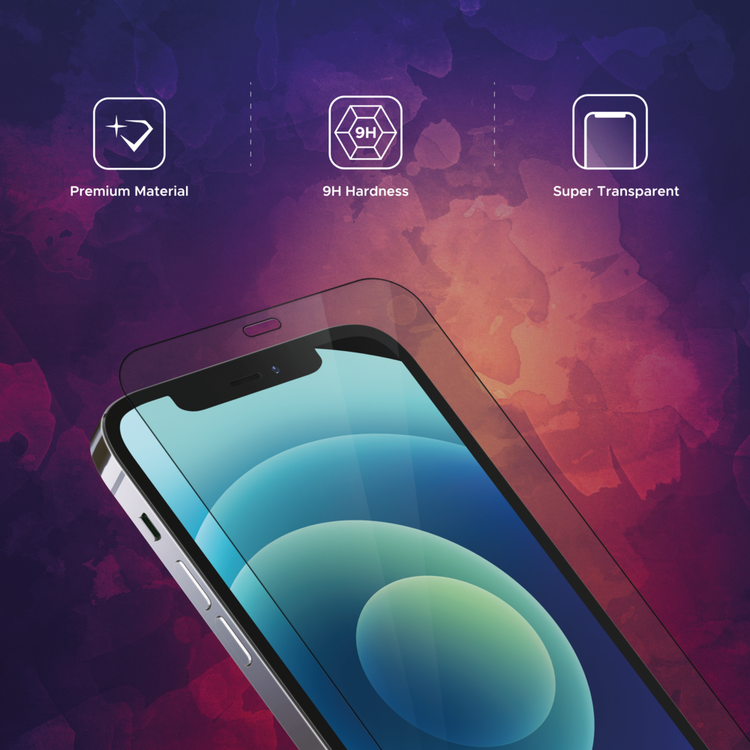 واقي شاشة كامل من Liberty Guard لهاتف iPhone 12 Pro/12، ملمس ناعم، مضاد لبصمات الأصابع، مضاد للخدش - شفاف