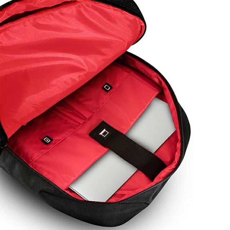 CG Mobile Ferrari Scuderia New Simple Version Nylon & PC Carbon Backpack Compatible for 15" inch iPad, Tablets, Laptop, Adjustable Padded Shoulder Straps Officially Licensed - Black