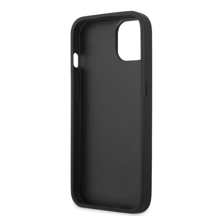 CG MOBILE Guess PU Leather Case Saffiano with Metal Logo Hot Stamp Stripes Compatible for iPhone 13 (6.1") Anti-Scratch, Easy Access to All Ports