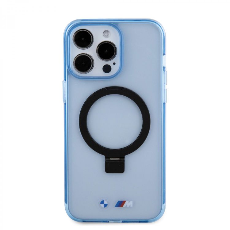 BMW iPhone 15 Pro Max For MagSafe IML Case with Ring Stand  - Blue