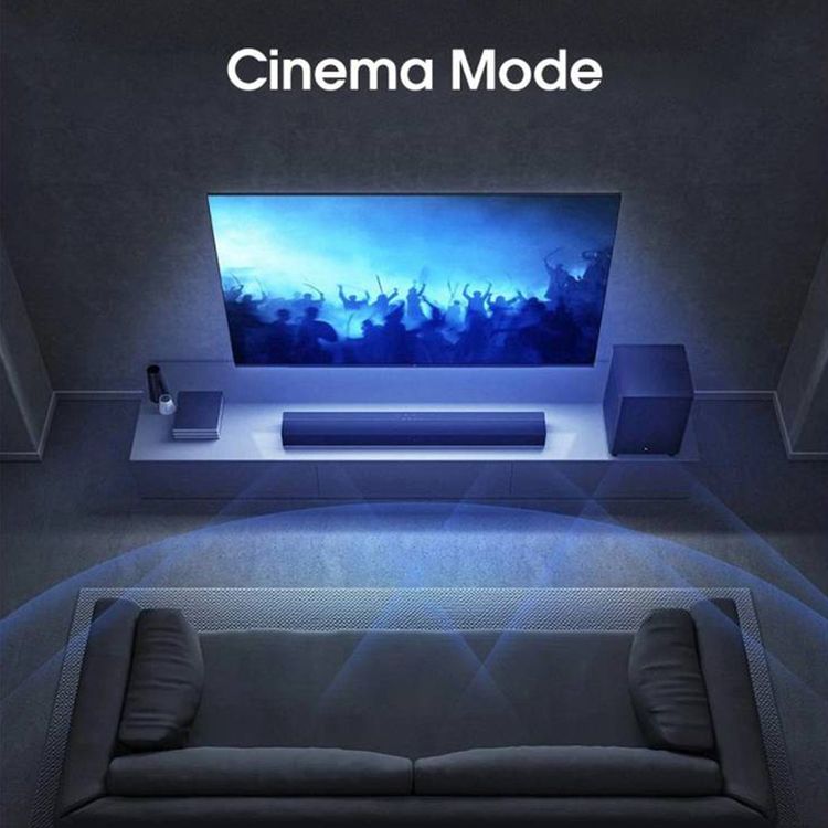 Xiaomi TV Sound Bar Theater Edition with 100W Subwoofer, 30W Input Power, 80 Hz-20 kHz Sound Range, Up to 4 ohms Impedance, Wireless and Wired Connectivity with Bluetooth / SPDIF / AUX, Bluetooth Version 5.0, 35 Hz~20 kHz Frequency Response - Black