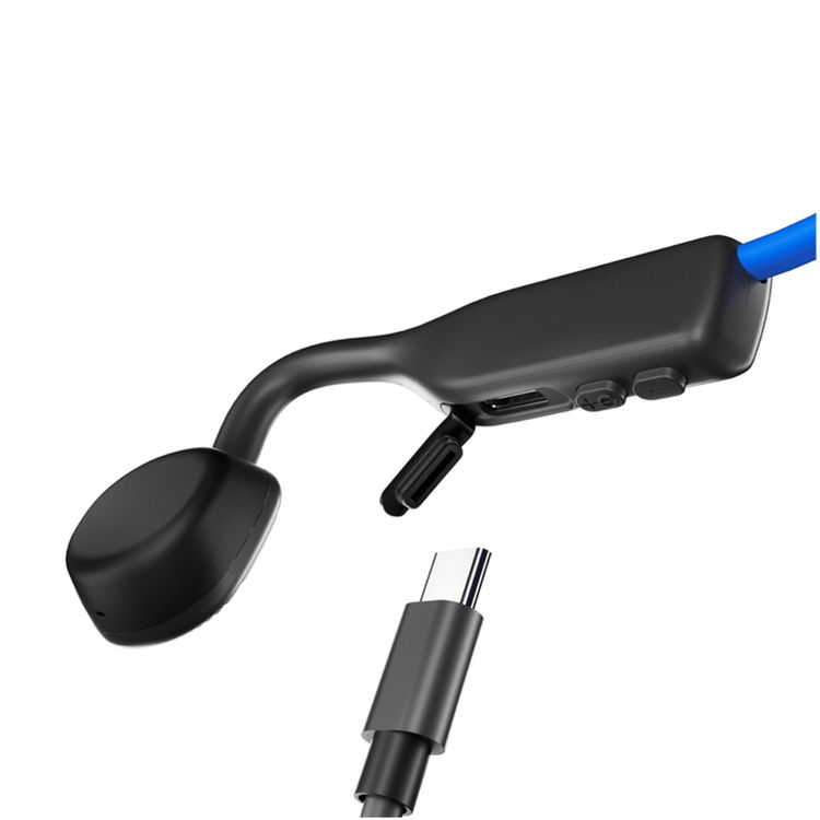 SHOKZ OpenMove Wireless Neckband Hesdphones with High Sound Quality, Open-Ear Comfort, Lightweight Design, 6 Hours Battery Life and Sweatproof - Blue