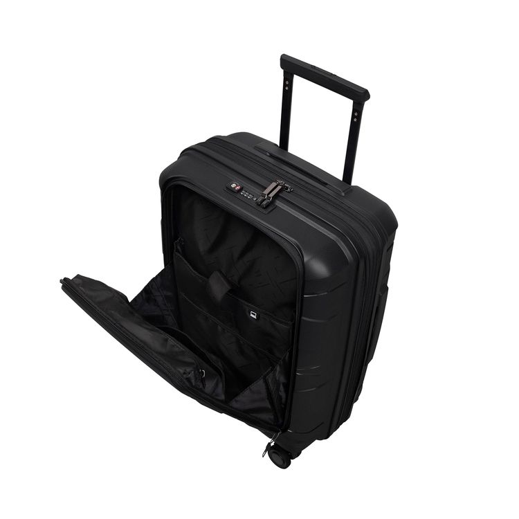 it luggage Momentous Small 21" Luggage, 8 Wheel Spinner, Telescopic Extendable Handle, Combination Lock, Polypropylene Material - Black
