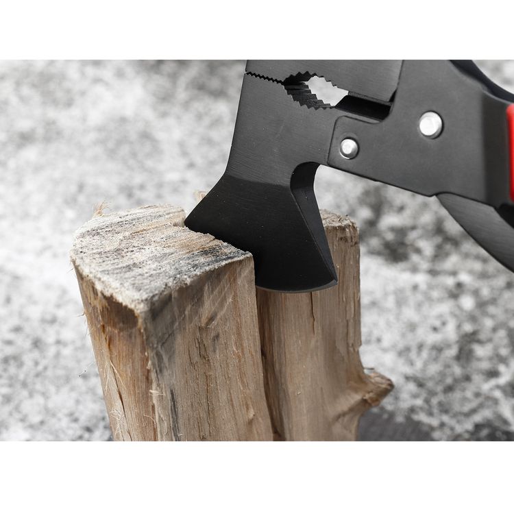Green Lion Storm Breaker Multi-Tool Axe with Stainless Steel 420 Material, 13 Functions in One, Sharp Edge, Easy to Carry & Durable - Red