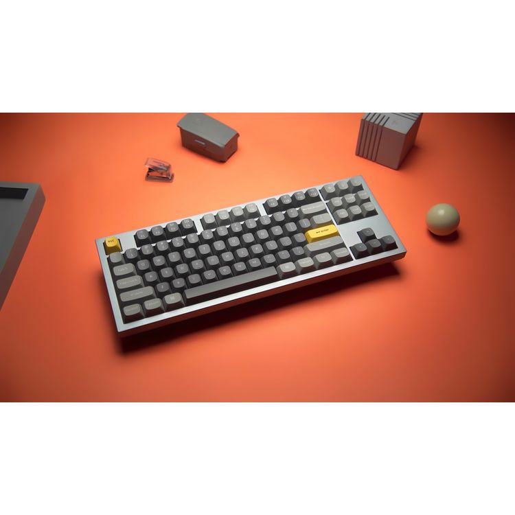 كي كرون Q3 QMK لوحة مفاتيح ميكانيكية Gateron G-PRO قابلة للتبديل السريع مخصصة مع مفتاح بني و RGB - رمادي فلكي