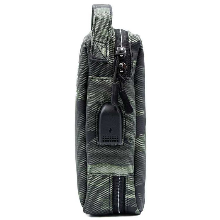 Porodo Convenient Leather Storage Bag - 8.2 inch - Light Green Camo