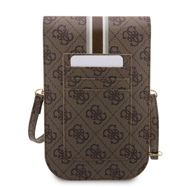 Guess Wallet 4G With Stripes Pattern - Brown