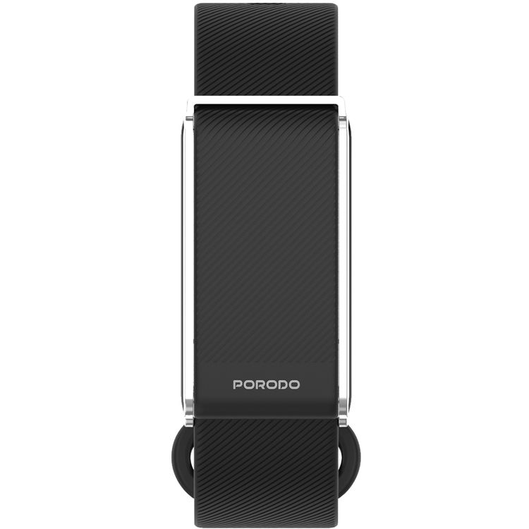 Porodo TrackFit Screenless Smart Fitness Band with Bluetooth Version 5.4, 2 Hours Charging Time, 30-Days Battery Life, Heart Rate and Blood Oxygen Monitoring, Sleep Analysis, Long Battery Life - Black 
