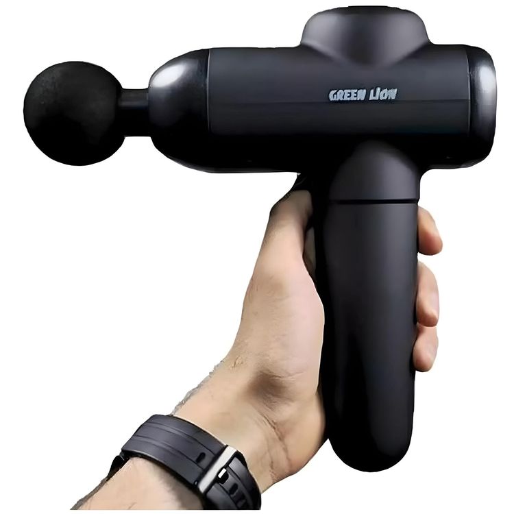 جهاز تدليك Green Lion Wave مع إحياء خالي من التوتر، 6 رؤوس تدليك، كابل USB، سعة بطارية 1500 ملي أمبير، وقت عمل 2-3 ساعات، وقت شحن 3 ساعات، مصنوع من مادة ABS.