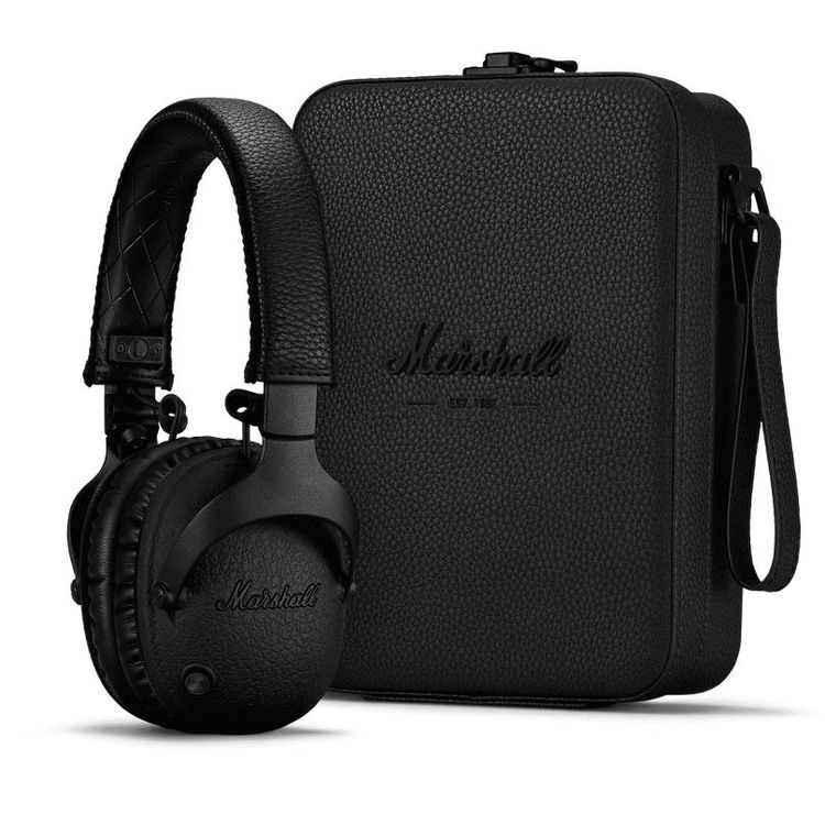 Marshall Monitor III ANC Headphones with Carrying Case, Up to 100 Hours Battery Life, Customizable M Button, Bluetooth 5.3, Adaptive Loudness, 2.5 Hours Charging Time - Balck