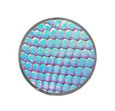 Nuckees Funky Design Stand and Grip with Snug-hug Technology Compatible for Smartphones -  Magnetic Mount Friendly Kickstand - 360° Viewing - 4-way Locking Stand - Blue Iridescent