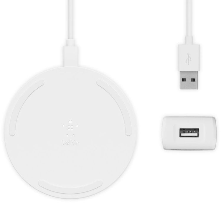 قاعدة الشحن اللاسلكي Belkin BOOST CHARGE™ بقدرة 10 وات - باللون الأبيض