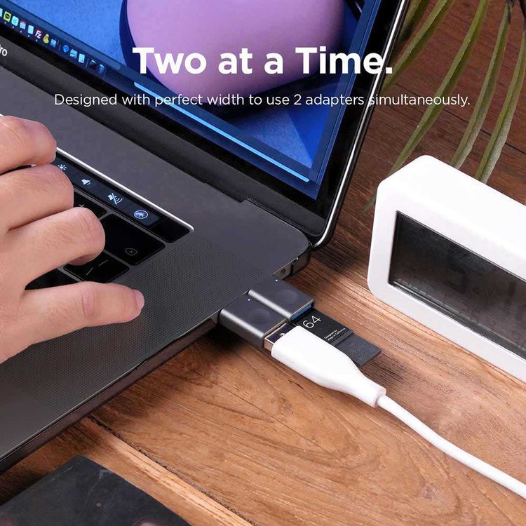 Elago Micro Aluminum USB-C to USB 3.0 Adapter Compatible with USB Type-C Interface | Compact & Portable USB 3.0 Superspeed | Up to 5 GBPS Data Transfer Speed - Dark Gray