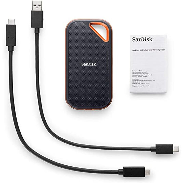 SanDisk 1TB Extreme PRO Portable External SSD - Up to 1050MB/s - USB-C, USB 3.1 - SDSSDE80-1T00-G25