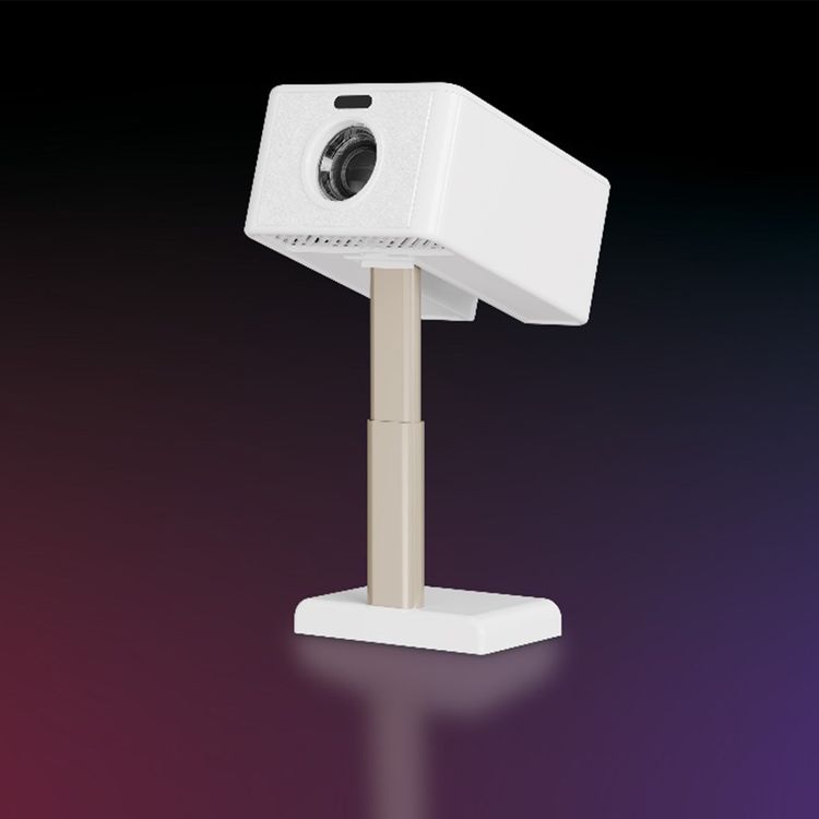 Green Lion GALAXY Portable Projector with 30000+ Hours LED Lifespan, Up to 23.5 Height Adjustable, 1GB/8GB Storage, 90° Free Rotation, 720P HD Resolution, Remote Control - White